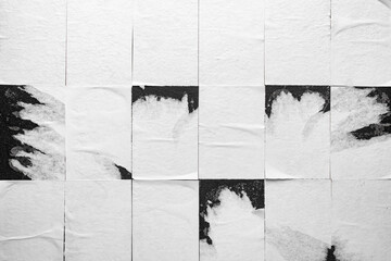 Scraps of papers on the bulletin board.