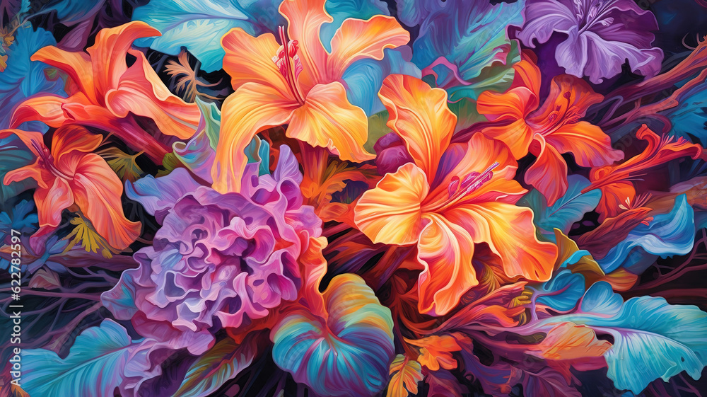 Romantische Blumen, Bright color. Generative ai Romantische Blumen, Bright color. Generative ai