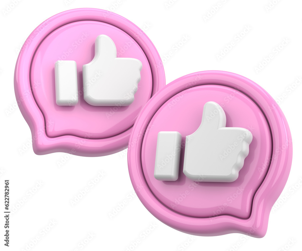 Obraz premium Like button. Like icon. 3D illustration.