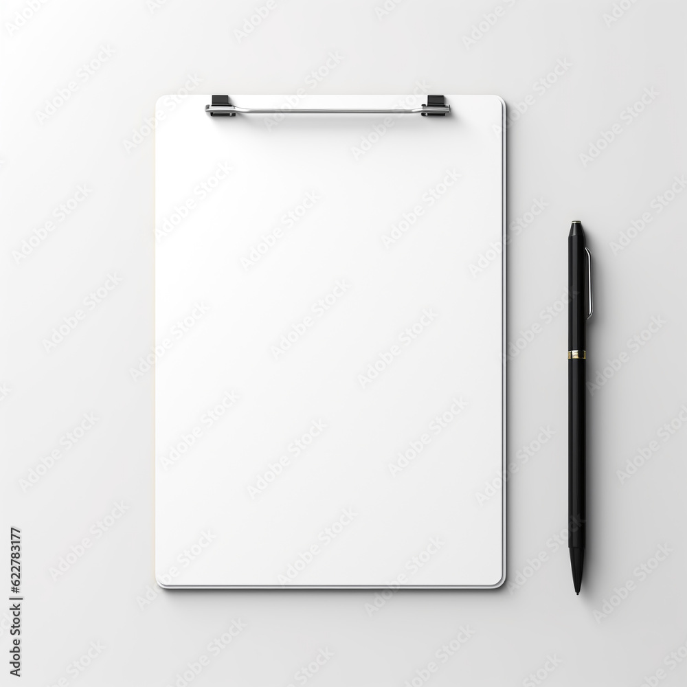 blank clipboard with pen, Generative AI blank clipboard with pen, Generative AI