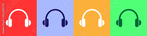 headphone icon with solid style
