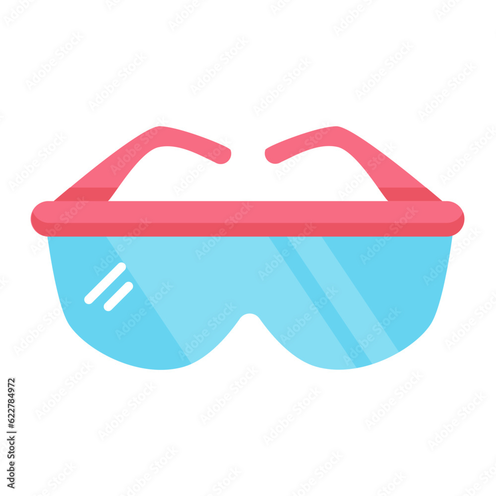 Safety Glasses Flat Icon Safety Glasses Flat Icon