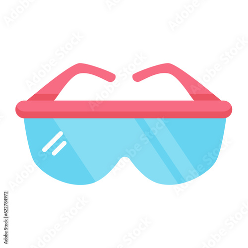 Safety Glasses Flat Icon