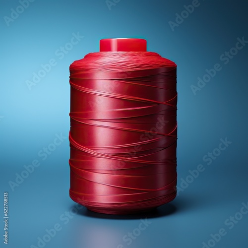 A skein of red thread on a ...