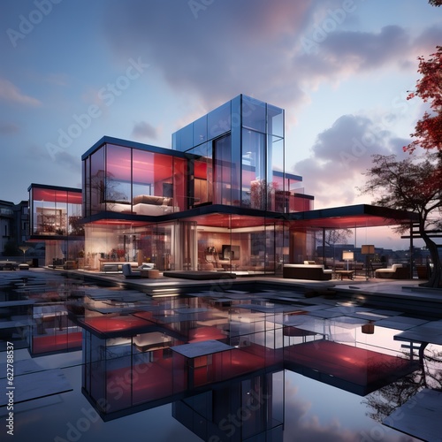 Beautiful glass office buil...