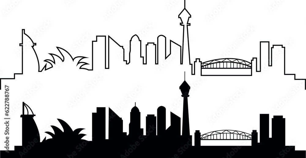 Obraz premium city skyline of sydney