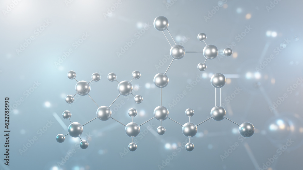 acetylcarnitine molecular structure, 3d model molecule, acetyll