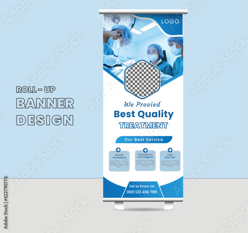 Medical roll up banner design.