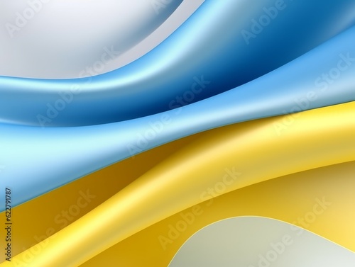 Abstract background with smooth lines in blue, yellow and white colors. Abstract background with smooth wavy lines in light pastel colors. Beautiful beackground for design