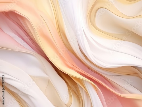 Beautiful Abstract background with smooth lines in pink, beige and white colors. Modern Abstract background with smooth wavy lines in light pastel colors. Beautiful background for your design