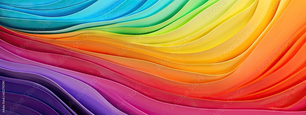 a colorful rainbow wave on the background Generative AI a colorful rainbow wave on the background Generative AI