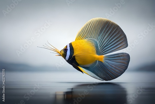 butterfly fish in the water generated Ai technology