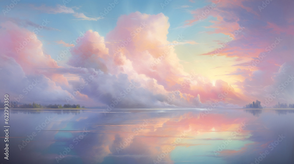 Pastel Cloud Serenity, Generative Ai