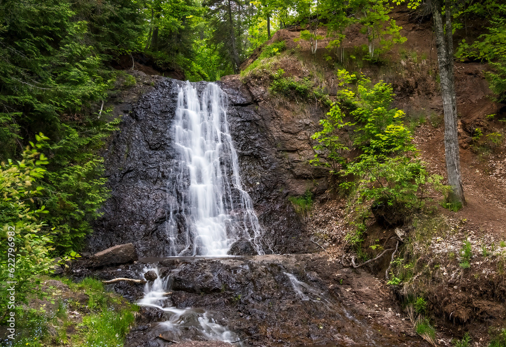 Haven Falls on the Keweenaw Peninsula in the Upper Penisula of Michigan in the small community of Lac Labelle, Michigan, USA Haven Falls on the Keweenaw Peninsula in the Upper Penisula of Michigan in the small community of Lac Labelle, Michigan, USA