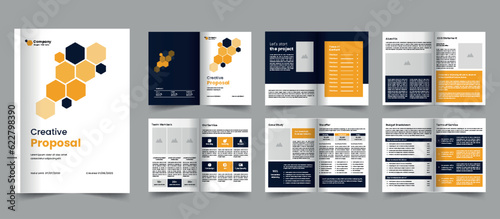 Project proposal or business proposal brochure template design and company profile layout