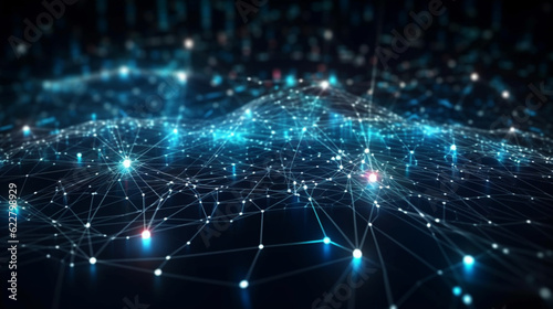 Global business network, digital technology, data exchange concept. Business Intelligence and cloud computing, digital marketing, data processing and blockchain technology