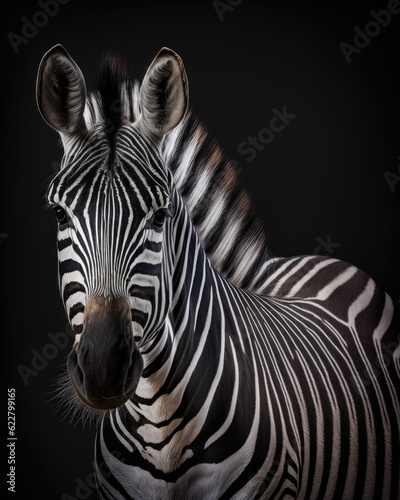 Created a photorealistic image of an African zebra 