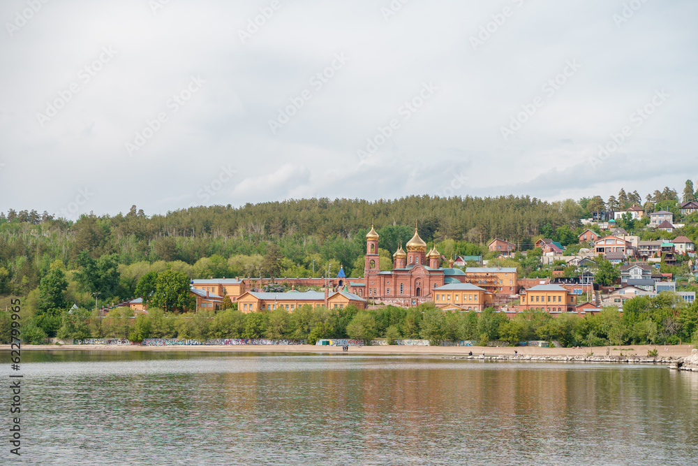 Russian Orthodox Monastery on the Volga River in Togliatti