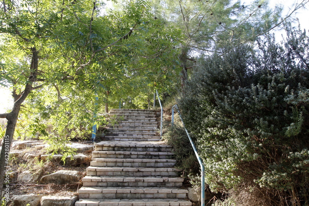 Stairs - an architectural detail in the construction of buildings and structures. Stairs - an architectural detail in the construction of buildings and structures.