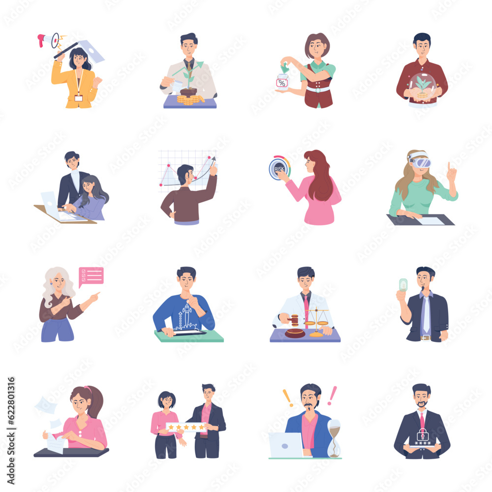 Set of Business Activities Flat Illustrations
Set of Business Activities Flat Illustrations