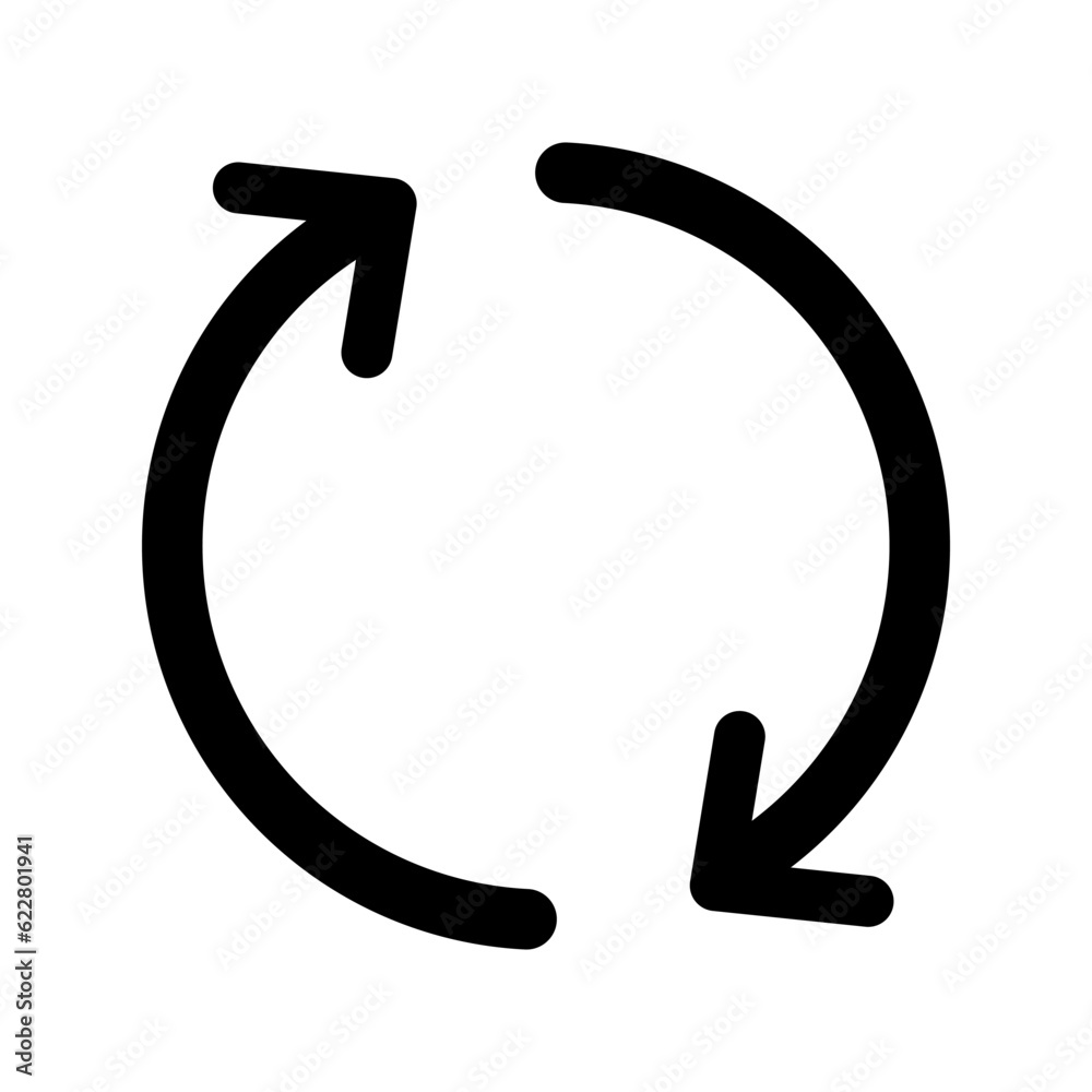 Rotate Icon. Isolated on white background. Vector