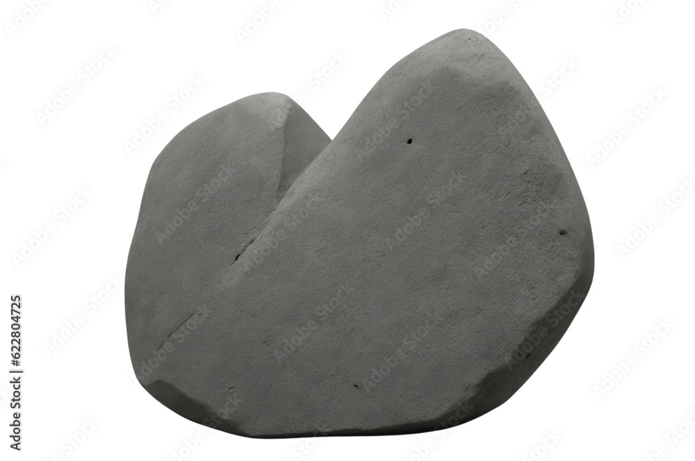 close-up of a black and white stone isolated on transparent background close-up of a black and white stone isolated on transparent background