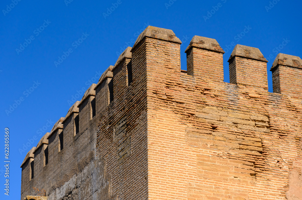 Medieval architecture of the Alhambra fort in Granada, Spain Medieval architecture of the Alhambra fort in Granada, Spain