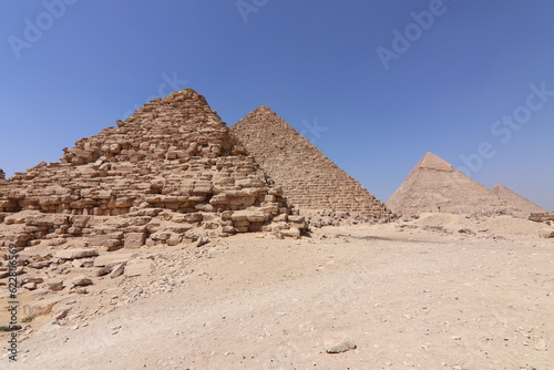 The great pyramid in gza with sphinx UNESCO