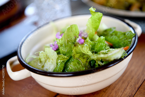 fresh salad in a bowl