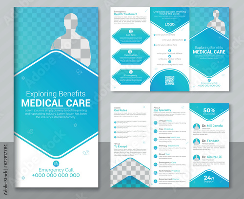 Flat design medical brochure