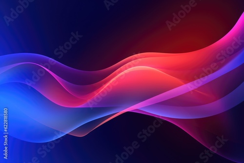 Abstract blue, violet and pink swirl wave background. Flow liquid lines design element. Colorful motion elements with neon led illumination. Abstract futuristic background