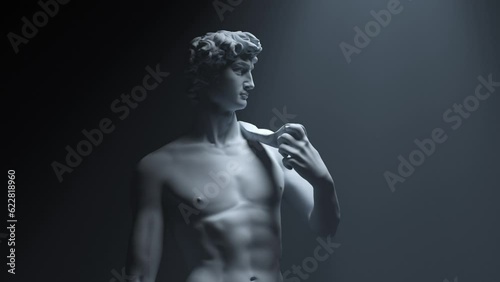 DAVID STATUE by Michelangelo in a 3D animation photo