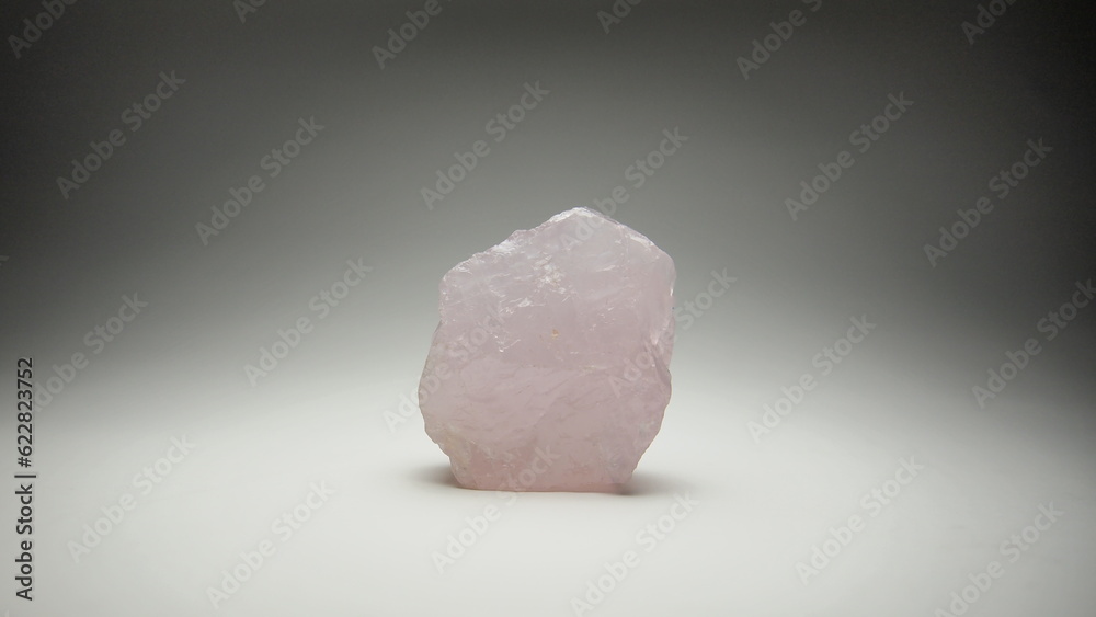 Crystal mineral stone called Rose Quartz