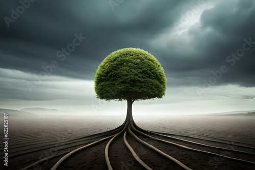 tree on the horizon