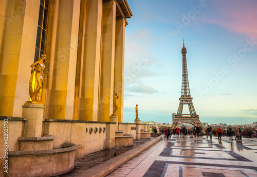 Eiffel Tower in Paris with Trocadero © Wieslaw