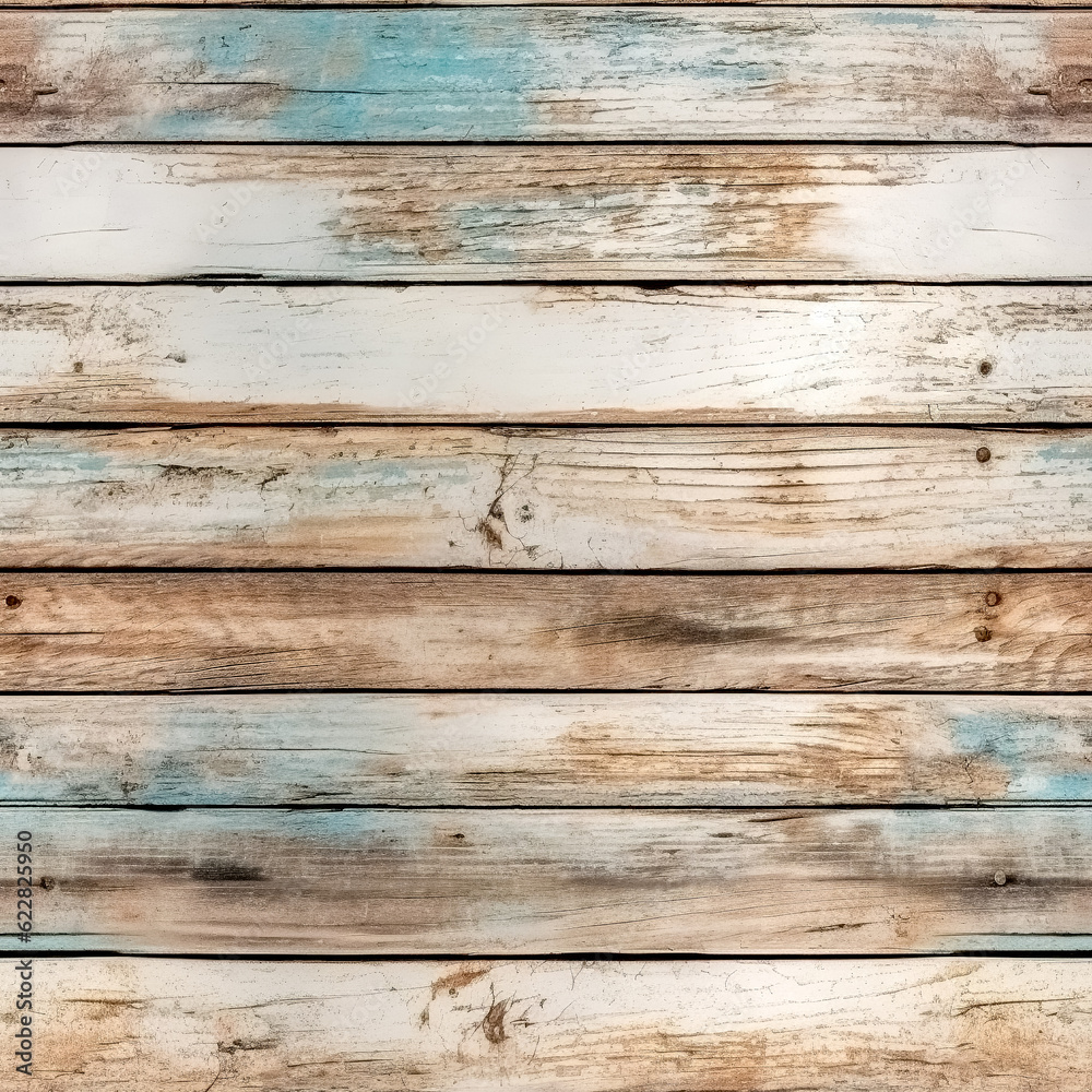 seamless texture old wooden boards, wood texture, background and wallpaper, tile made with Generative AI