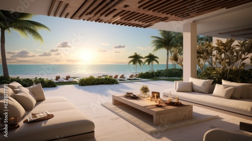 Villa in a prime oceanfront location in Miami, offering stunning views of the Atlantic Ocean and access to beaches