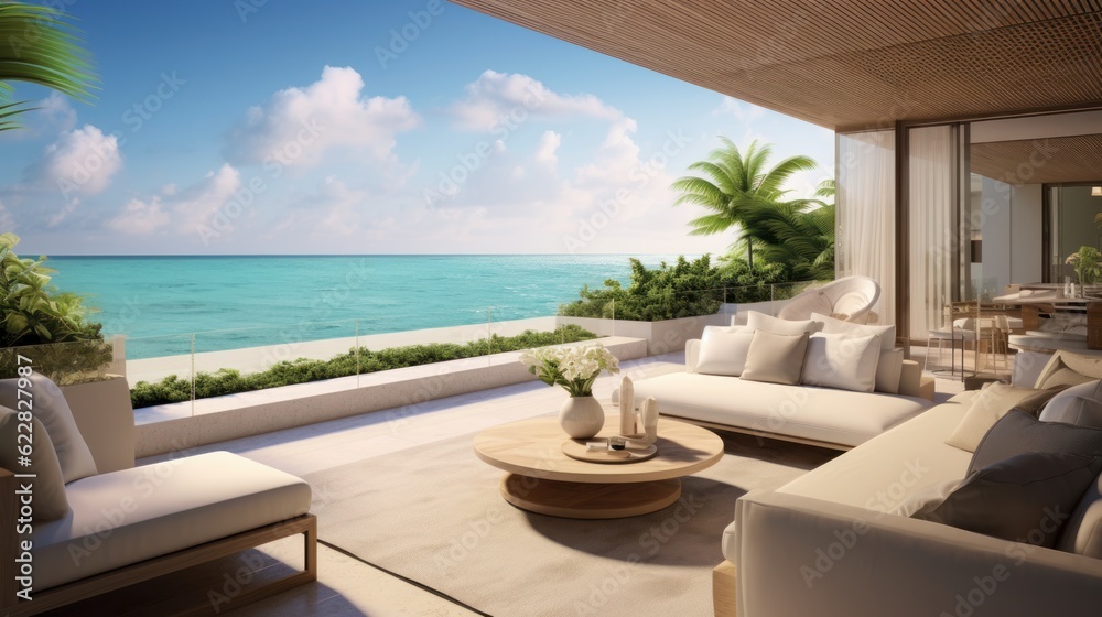 Villa in a prime oceanfront location in Miami, offering stunning views ...