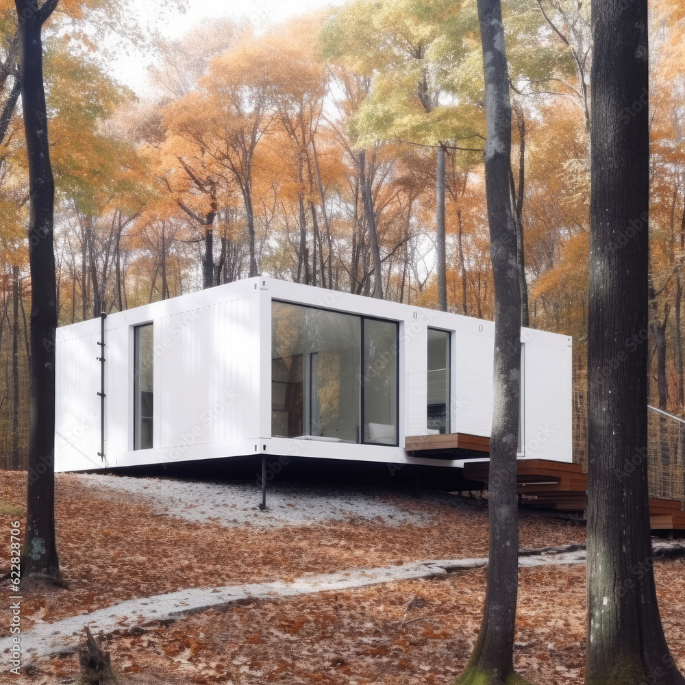 Naklejka premium tiny futuristic living