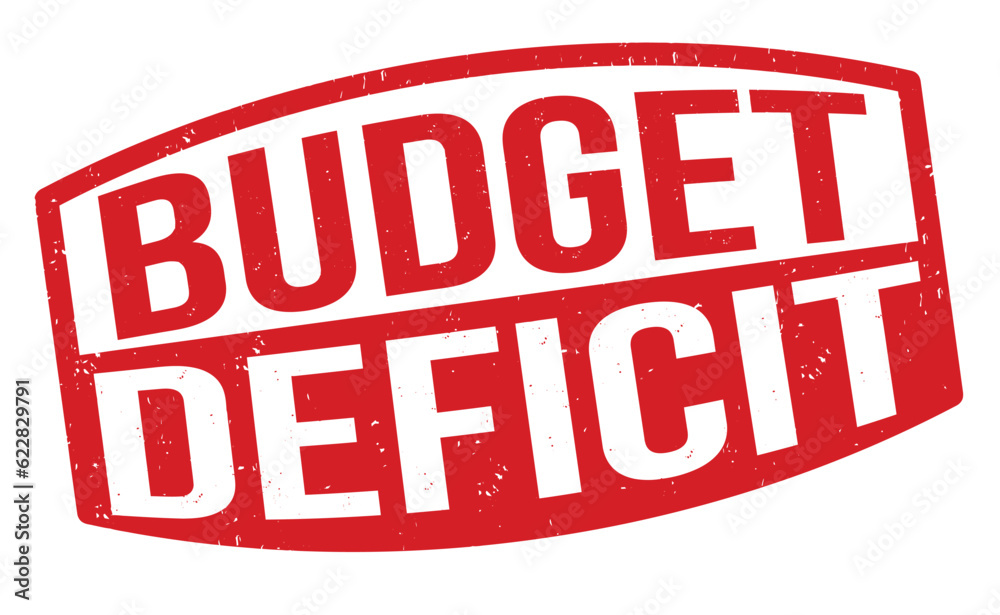 Budget deficit grunge rubber stamp - obrazy, fototapety, plakaty 