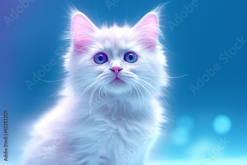International cat day. 8 August, cute cats, small kitty, beautiful, little pet, animals, true friend, pretty and funny, gentle, fluffy, playful, shorties. Generative AI