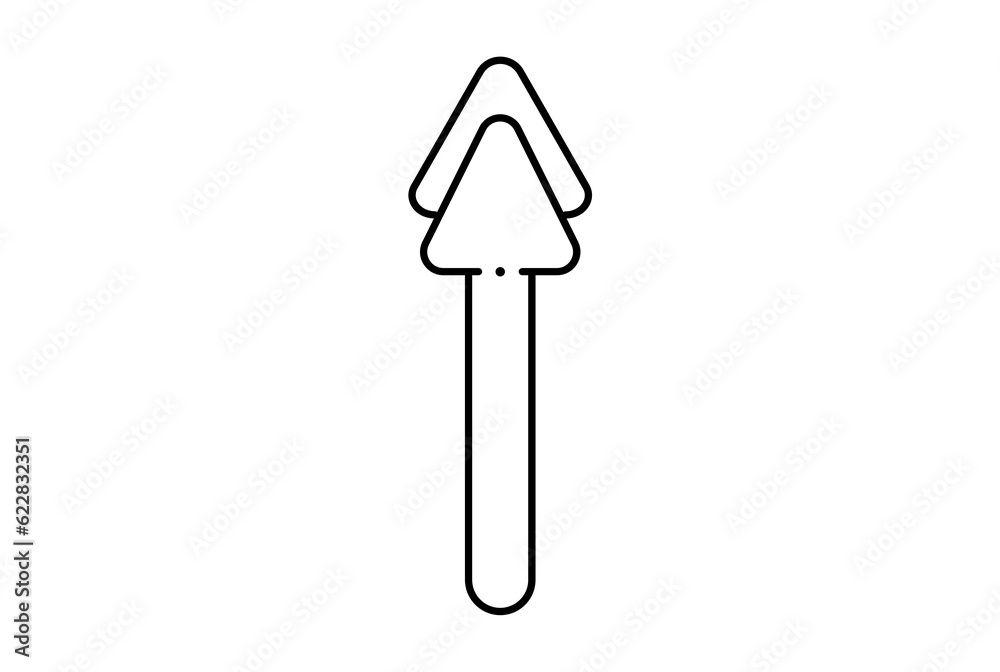 Double click arrow line icon black website symbol minimalist outline sign Double click arrow line icon black website symbol minimalist outline sign