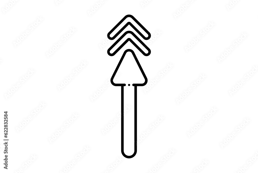 Speed up arrow line icon black website symbol minimalist outline sign Speed up arrow line icon black website symbol minimalist outline sign