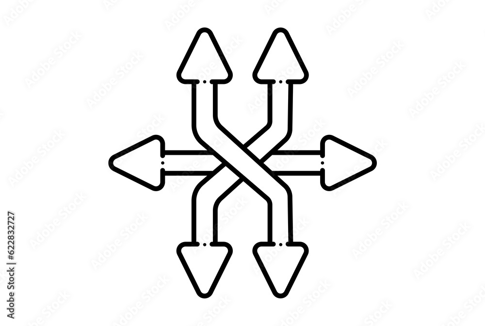 Versatile arrow line icon black website symbol minimalist outline sign Versatile arrow line icon black website symbol minimalist outline sign