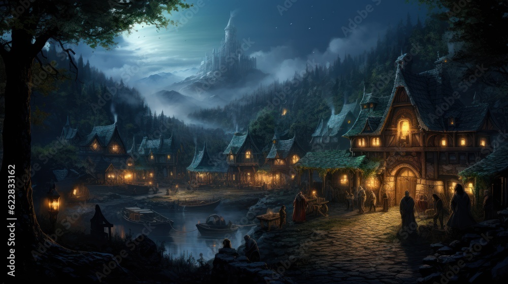 Fototapeta premium Role Playing Open World Game Art Artwork