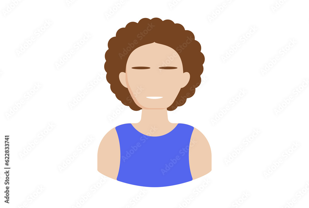 Brunette in a shirt avatar icon character web symbol person app sign Brunette in a shirt avatar icon character web symbol person app sign