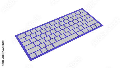 computer keyboard isolated on white