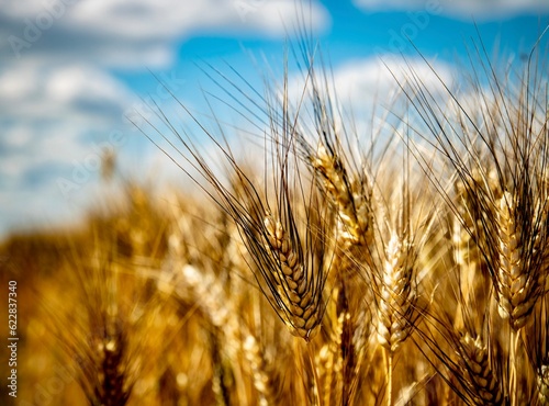 field of durum wheat photo