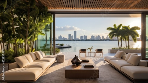 Embrace the tropical climate of Miami by incorporating architectural elements like open - air spaces, large windows, and a seamless indoor outdoor flow © Damian Sobczyk