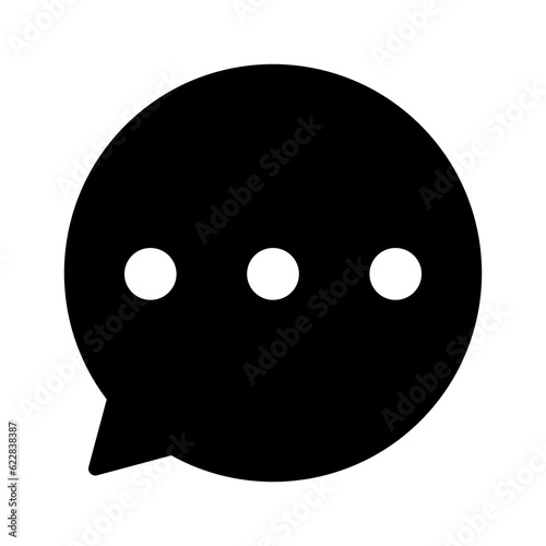 Speech bubble icon, isolated on white background